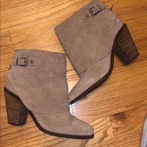 Taupe Suede Booties
